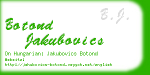 botond jakubovics business card